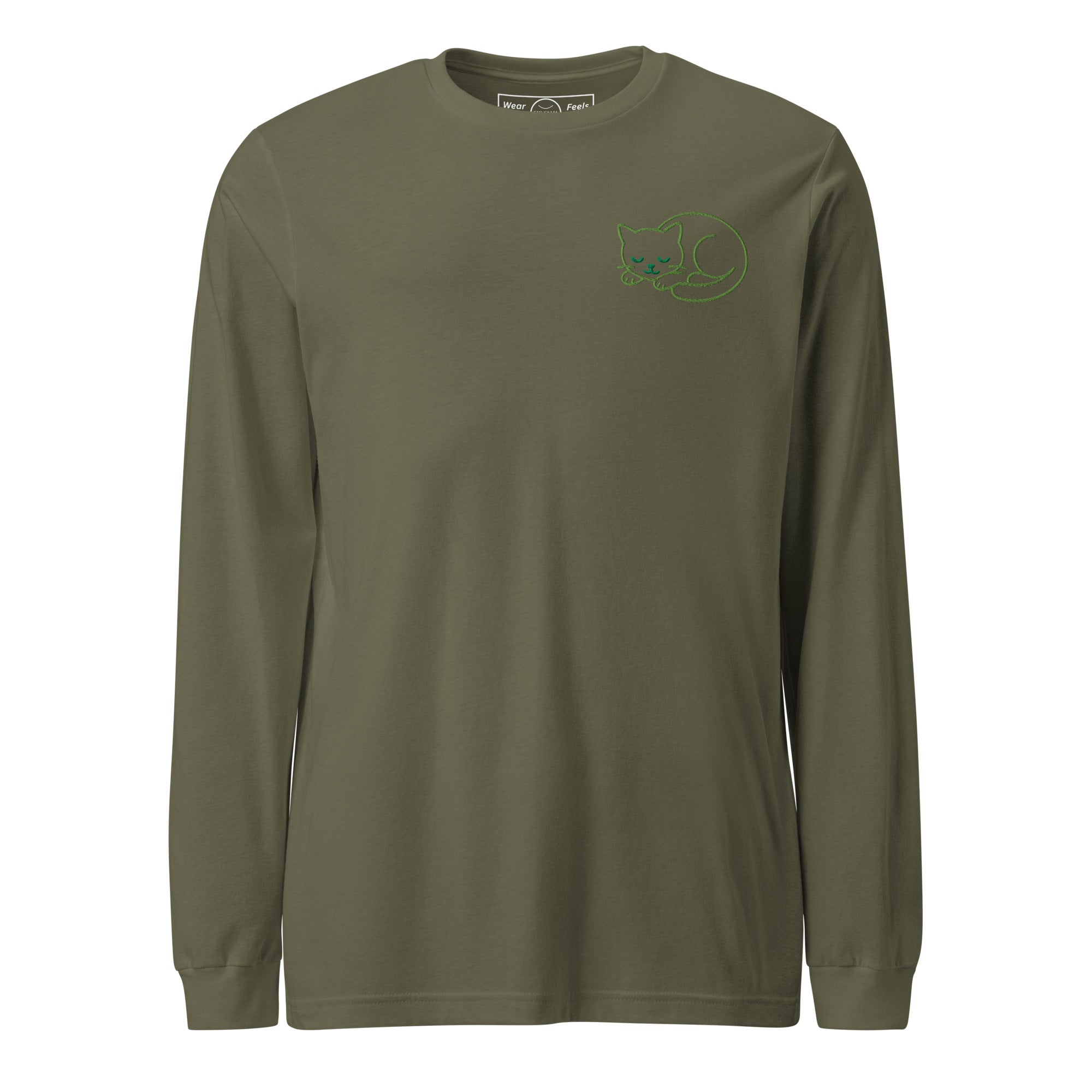 Calm Classic Long Sleeve Tee - Soft Cotton Crewneck Shirt 