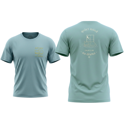 Quiet Mind No Drama Premium Graphic T-Shirt with cat design