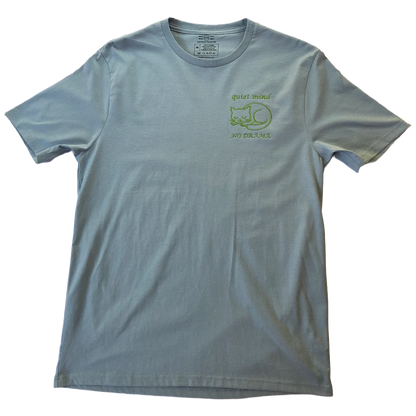 Quiet Mind No Drama Premium Graphic T-Shirt with cat design
